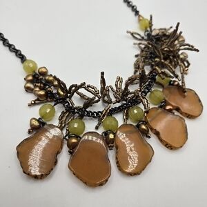 Boho Whimsigoth Fairy Grunge Necklace Beaded Branch Y2k Whimsical